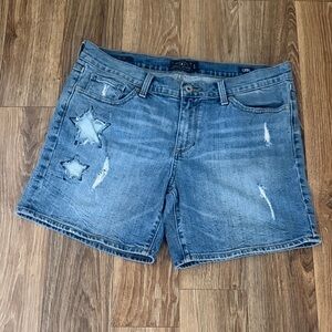 Lucky Brand Light Blue Star Appliqué Denim Shorts
